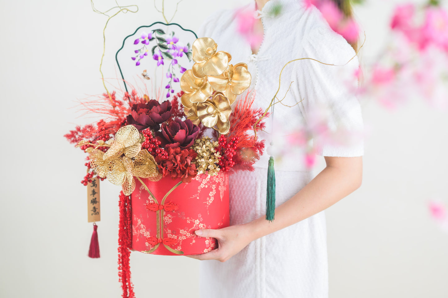 喜庆花开 Joyful Blooms (Red)